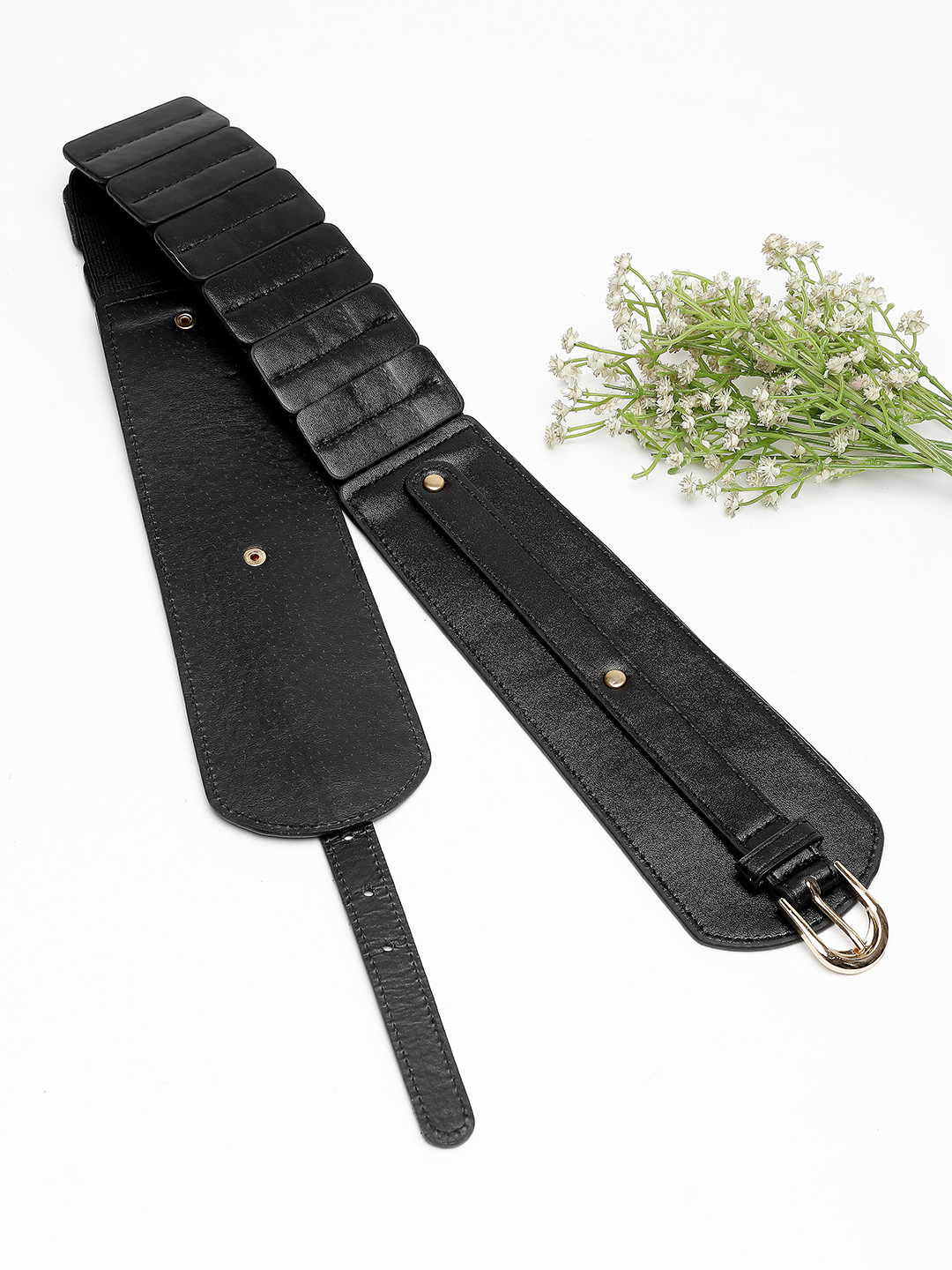 YouBella Jewellery Celebrity Inspired Adjustable Kamarband Waist Belt for Women/Girls (YB_Belt_7) (Black)